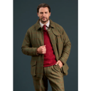 Alan Paine Combrook Men's Waterproof Tweed Coat In Reed - Regular Fit Thumbnail Image