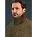 Alan Paine Combrook Men's Waterproof Tweed Coat In Reed - Regular Fit Thumbnail Image